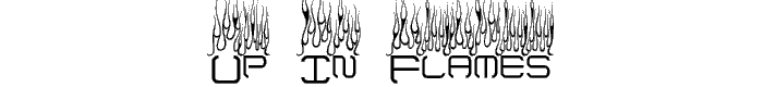 Up In Flames font